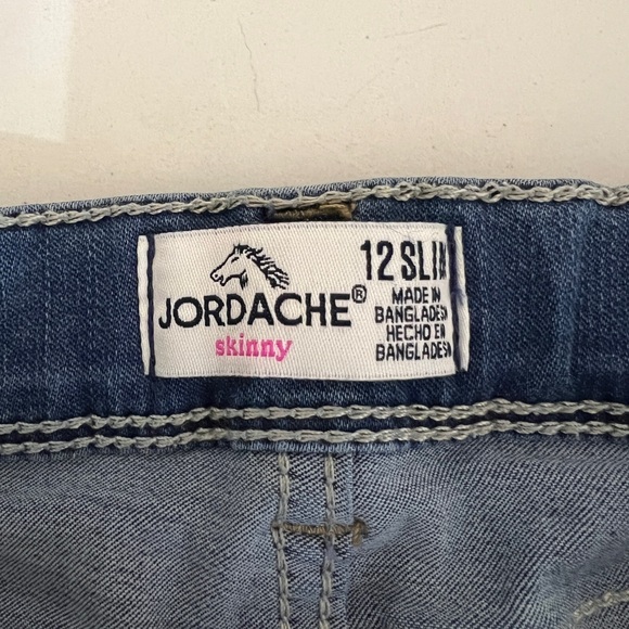 Jordache Kids Girls Denim Skinny Jeans Blue Size 12 Slim - Picture 3 of 12